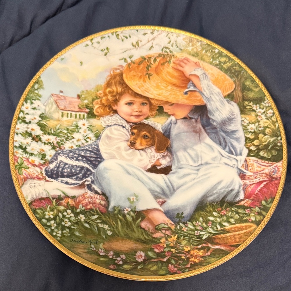 Knowles Decorative Plate with Blue Accents